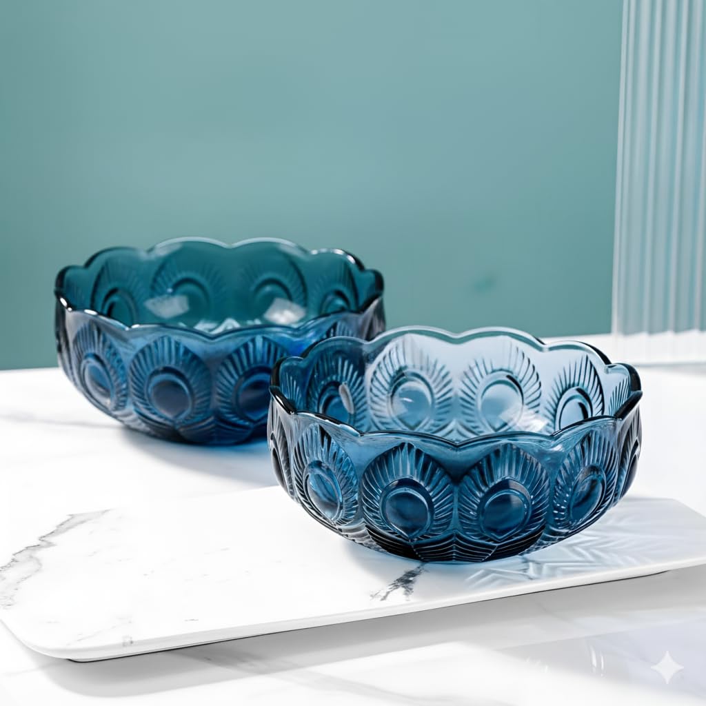 Premium Clear Glass Fruit Bowl 650 ML