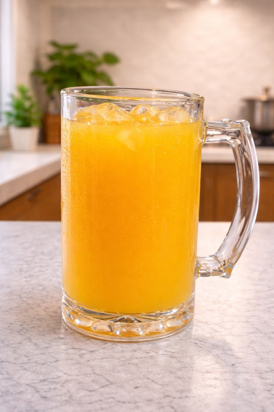 Classic Clear Glass Beer Mug with Handle – 490 ml (2-Piece Set)