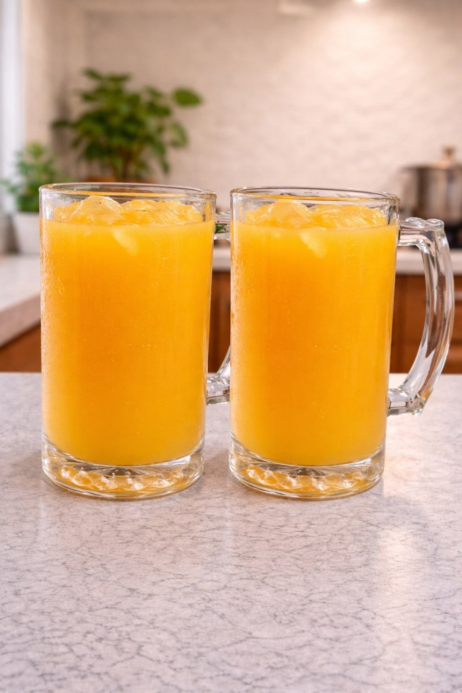 Classic Clear Glass Beer Mug with Handle – 490 ml (2-Piece Set)