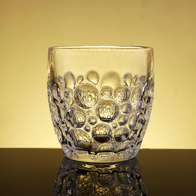 Premium Bubble Design Clear Whisky Glass Tumbler 210 ML