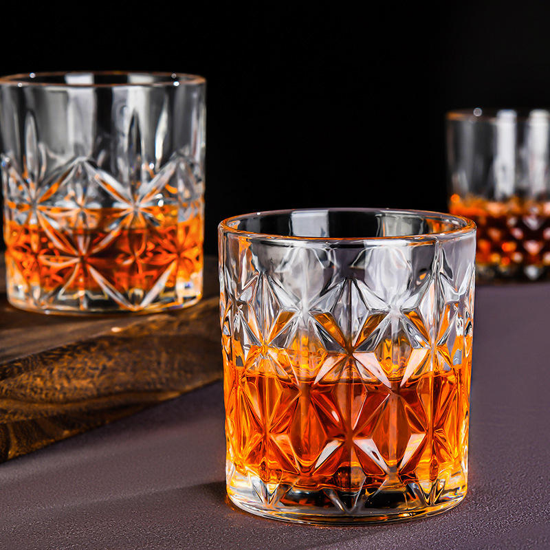 Premium Diamond Cut Clear Juice Glass Tumbler 210 ML
