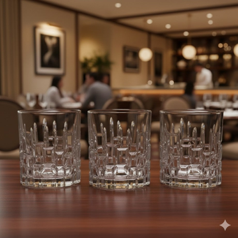 Classic Double Old Fashioned Whisky Glasses – 325 ml (6-Piece Set)
