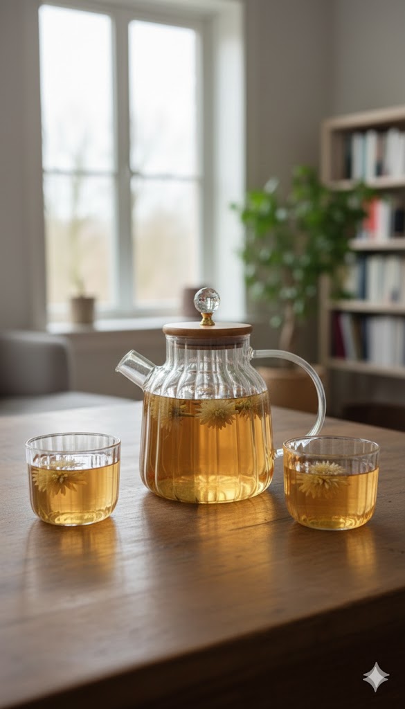 Heat-Resistant Glass Teapot with Diamond-Style Lid - 1.5Ltr