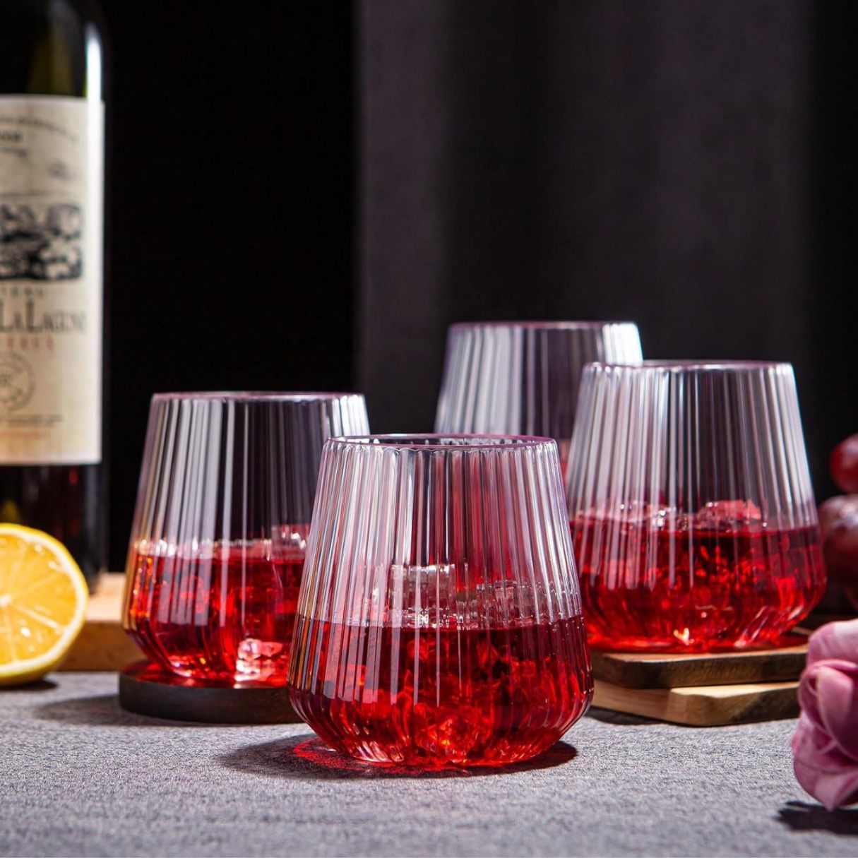 Linnig Design Premium Whisky Glasses – 385 ml (6-Piece Set)