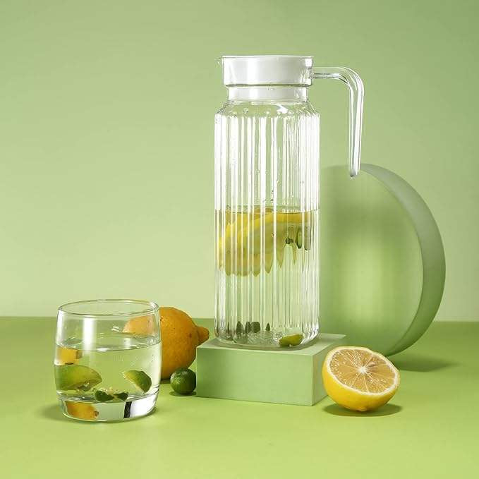 Lining Design Clear Glass Water Jug – 1 Litre (Box Pack)