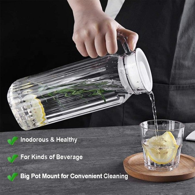 Lining Design Clear Glass Water Jug – 1 Litre (Box Pack)