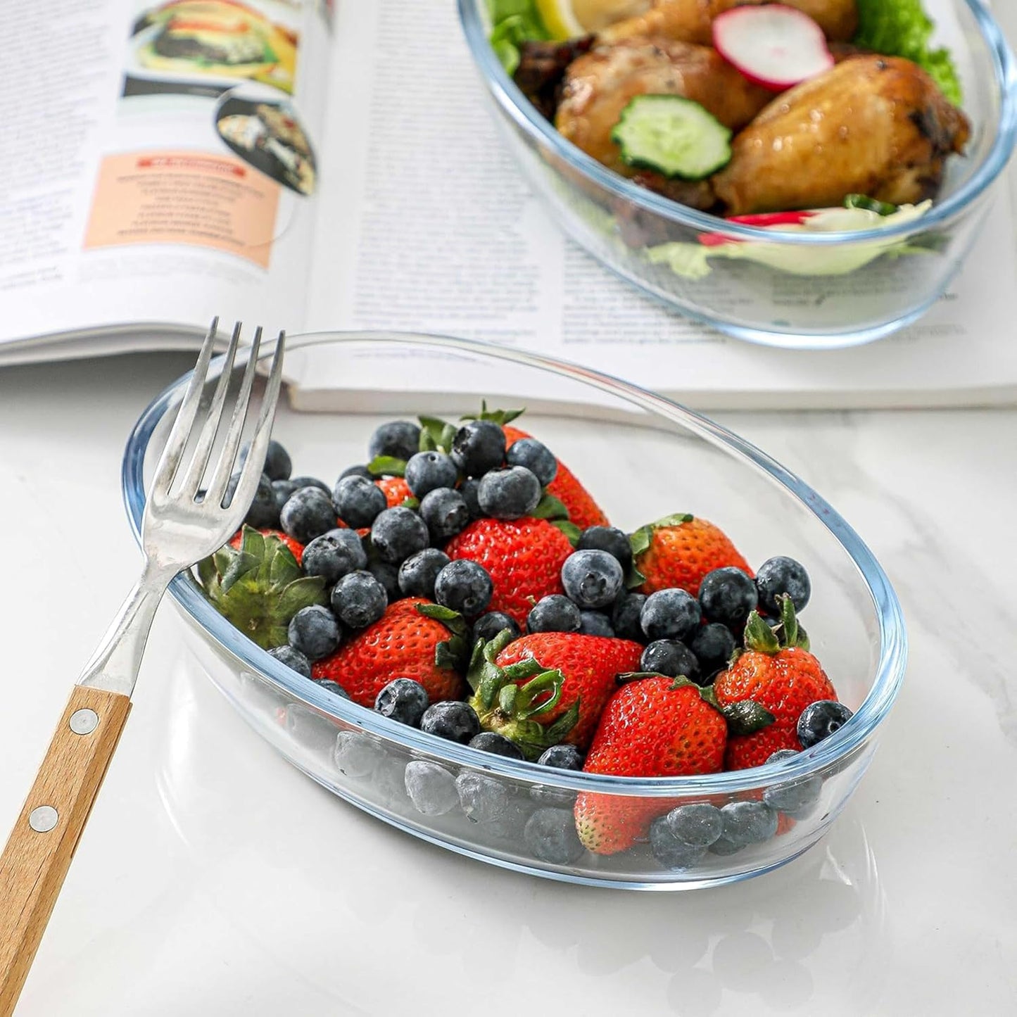 Heat-Resistant Oval Glass Baking Dish 1.5L