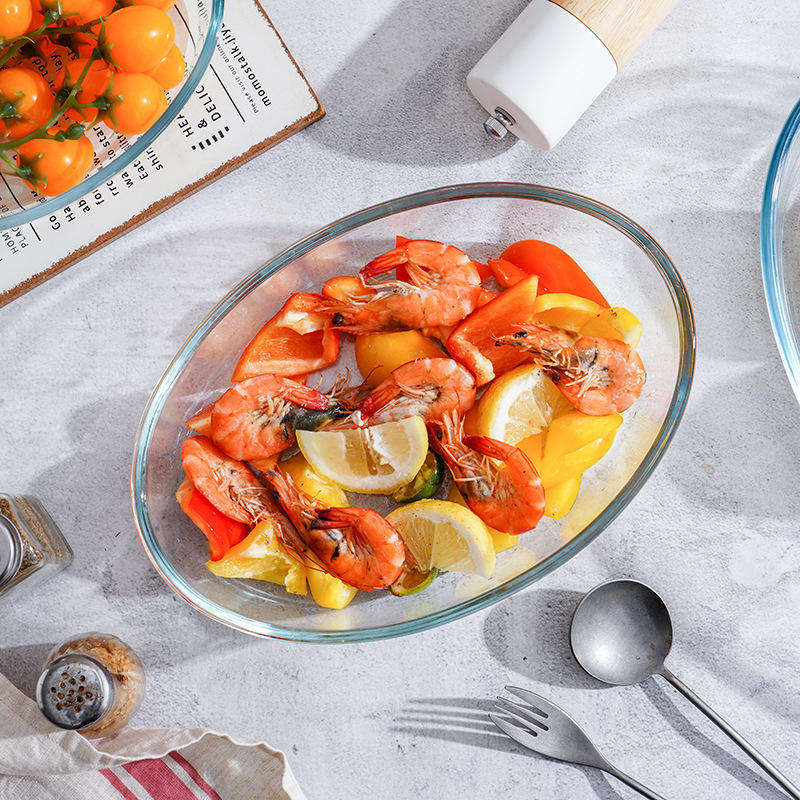 Heat-Resistant Oval Glass Baking Dish 1.5L