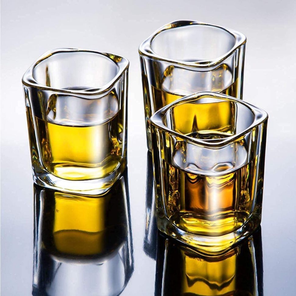 Square Design Shot Glasses – 65 ml (12-Piece Set)