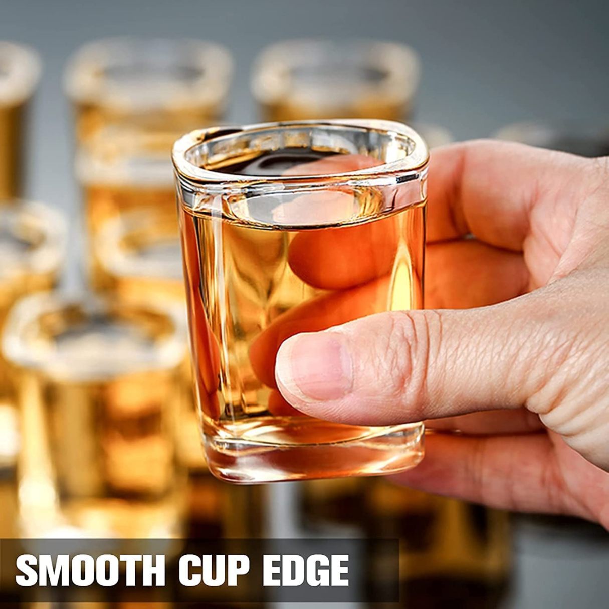 Square Design Shot Glasses – 65 ml (12-Piece Set)