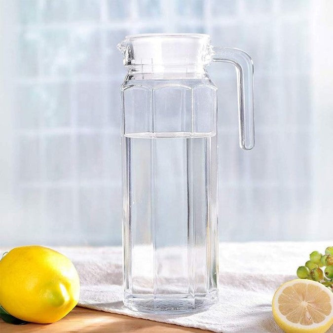 Slim Clear Glass Water Jug – 1 Litre (Box Pack)