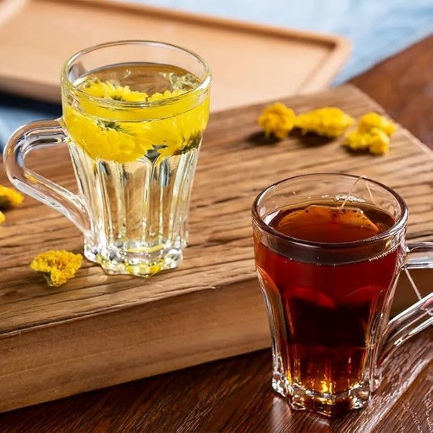 Deli Clear Glass Tea Cups 160 ml (6 Pcs Set)