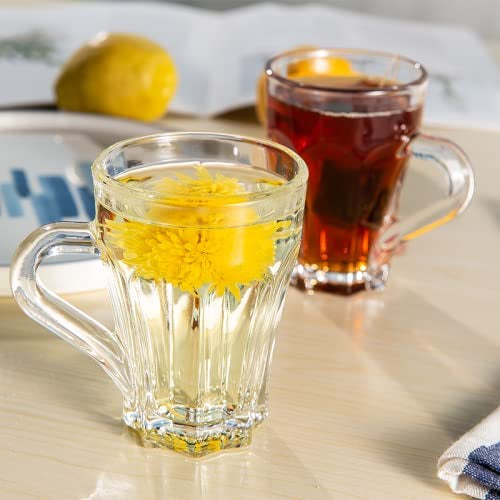 Deli Clear Glass Tea Cups 160 ml (6 Pcs Set)