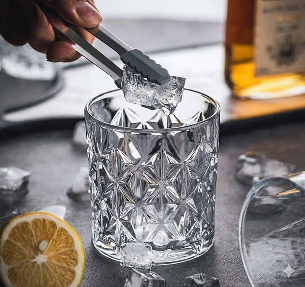 Premium Diamond Cut Clear Whisky Glass Tumbler 300 ML