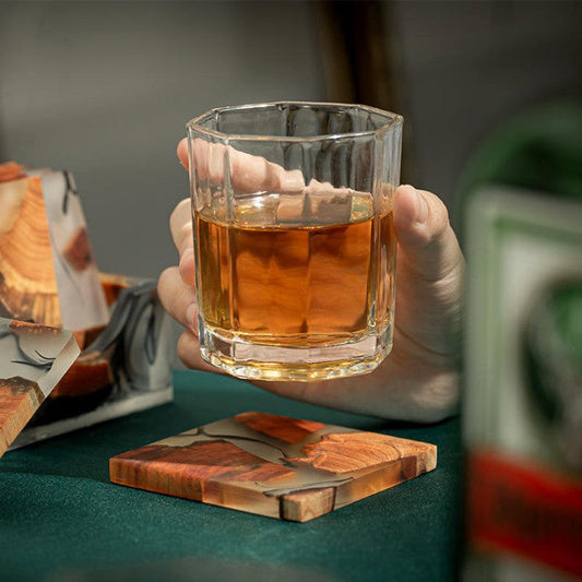 Premium Hexa Cut Whisky Glasses – 180 ml (6-Piece Set)
